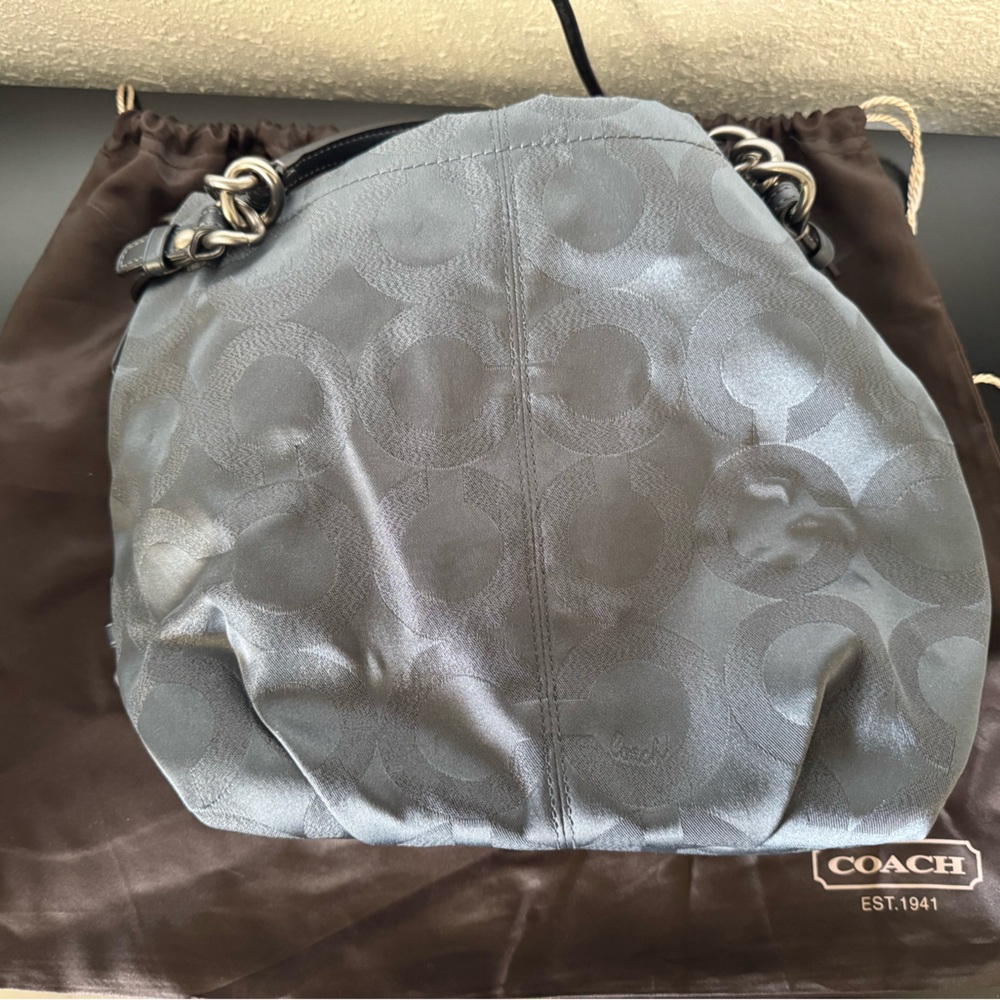 Coach Women’s Silver Signature Handbag